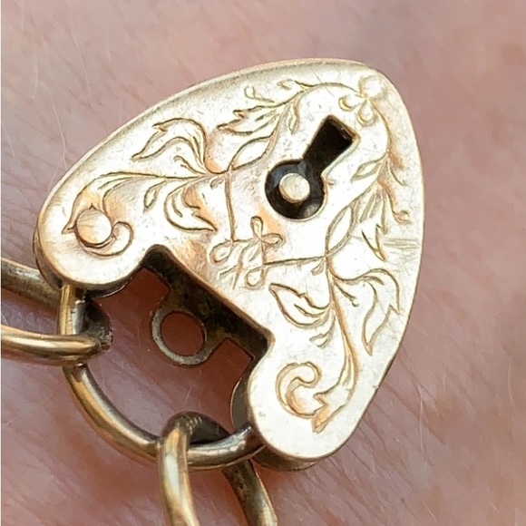 Rare Vintage 9k Heart Padlock with very NICE WEIGHT ❤️ - Picture 6 of 10